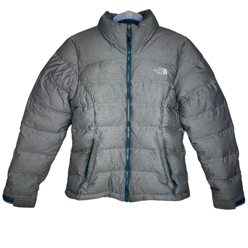 The North Face Nuptse jacket puffer coat 700 goose down xs gray blue